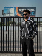 Printed Lining Shirt Style Jacket